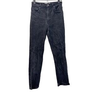 Reformation‎ Liza Jeans Ultra High Rise Straight Leg Denim Black Wash Size 27